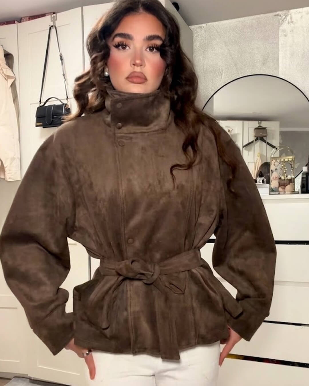 Rebecca Lace-Up Suede Jacket