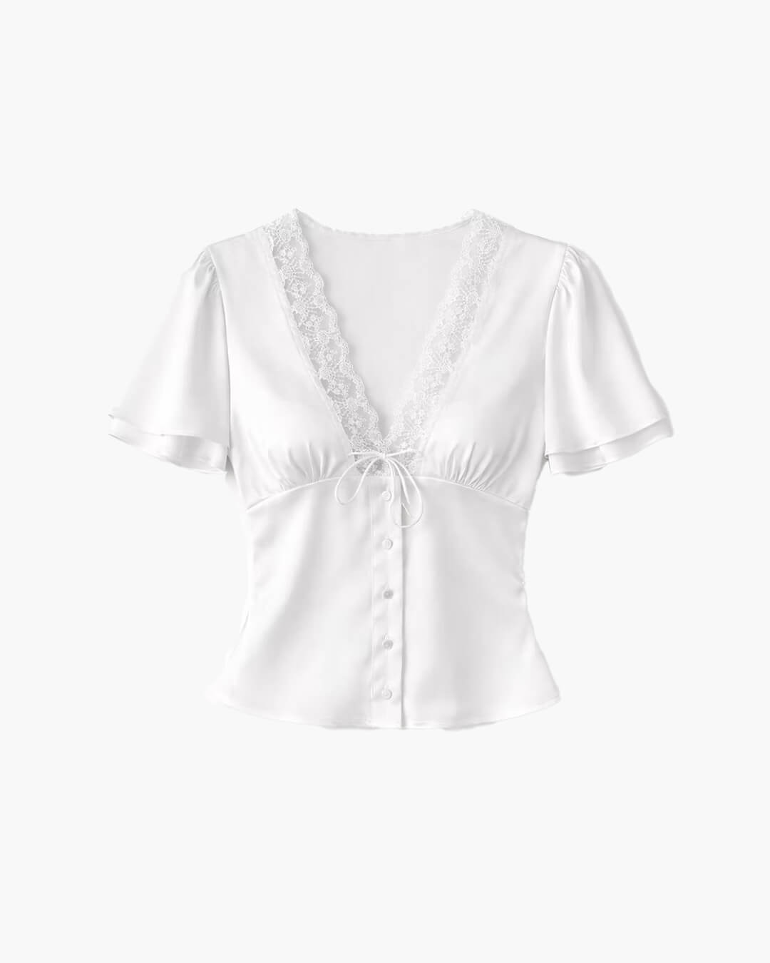 Greta Satin Button Blouse