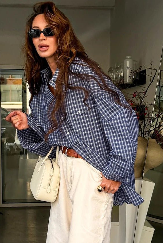 ZEYA - Alice Vintage Plaid Long Sleeve Top