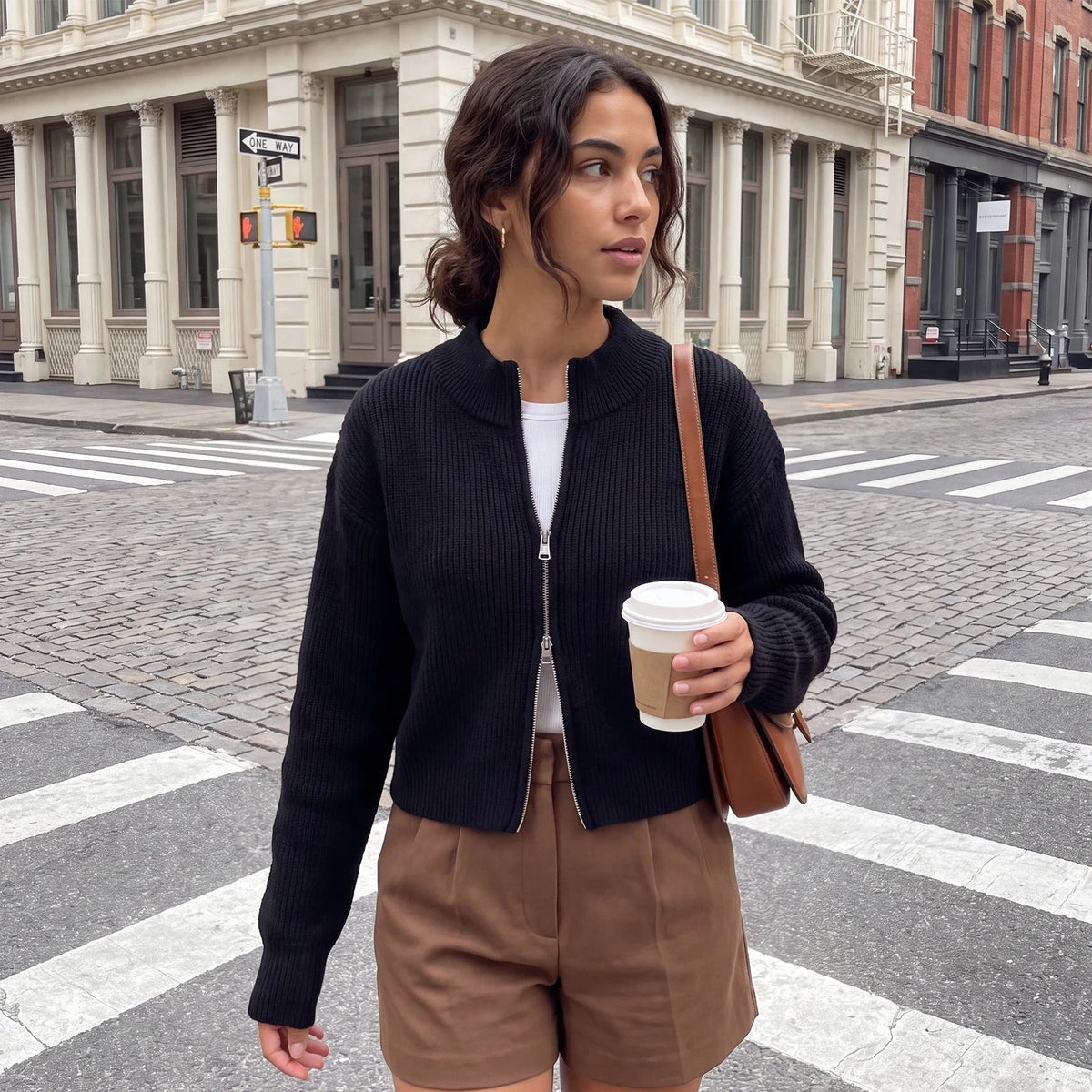 ZEYA - Amy Double Zip Knit Cardigan