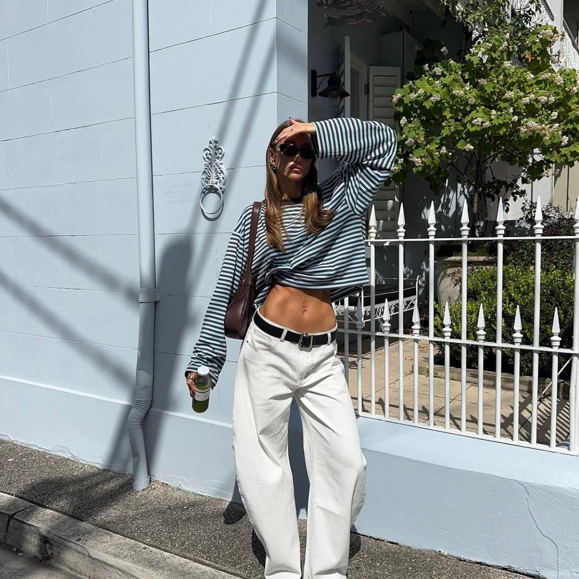 ZEYA - Angela Striped Oversized Knit Sweater