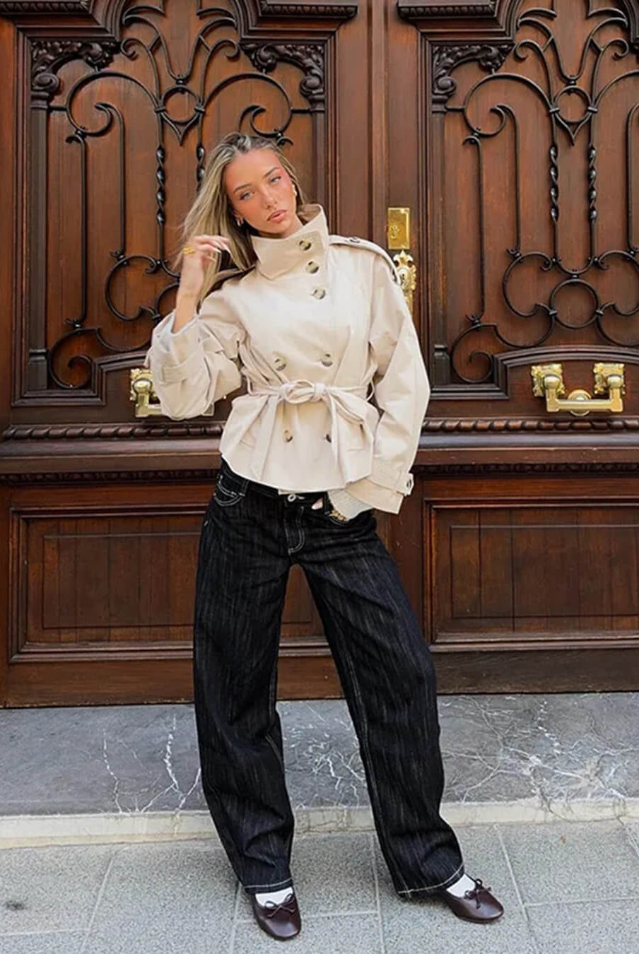 ZEYA - Anna Belted Short Trench Coat