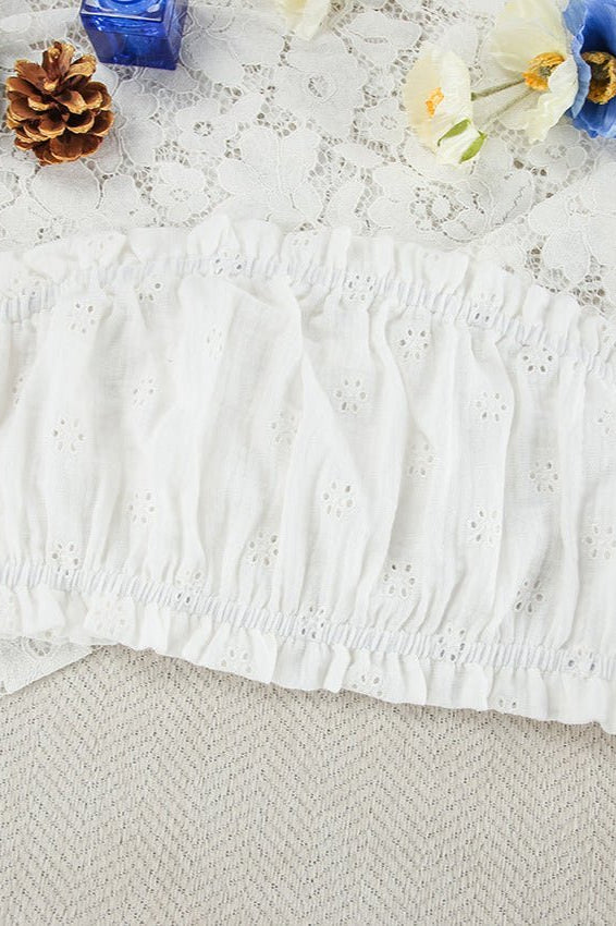 ZEYA - Anna Eyelet Ruffle Shorts Three-Piece Set