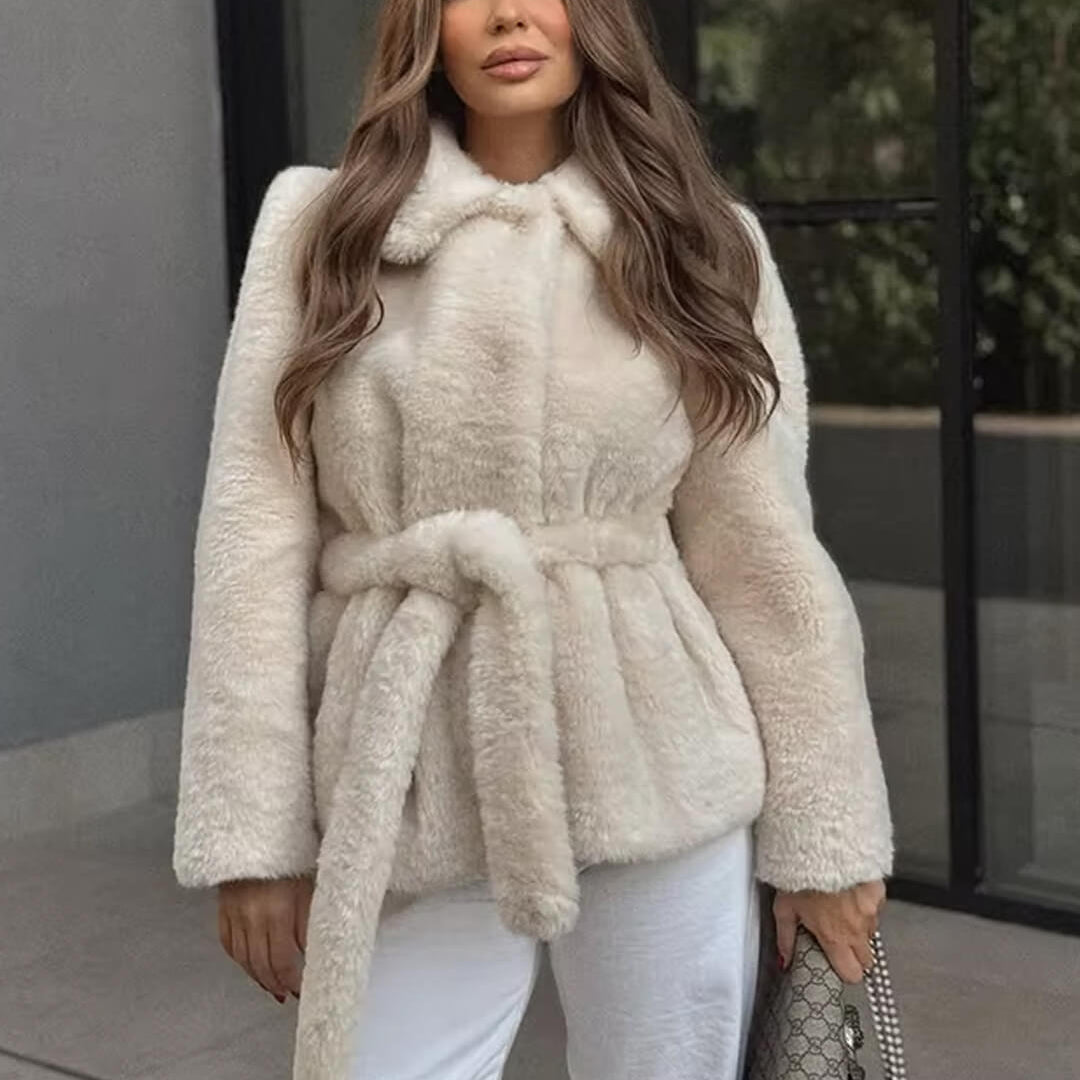 ZEYA - Ariana Faux Fur Coat with Belt