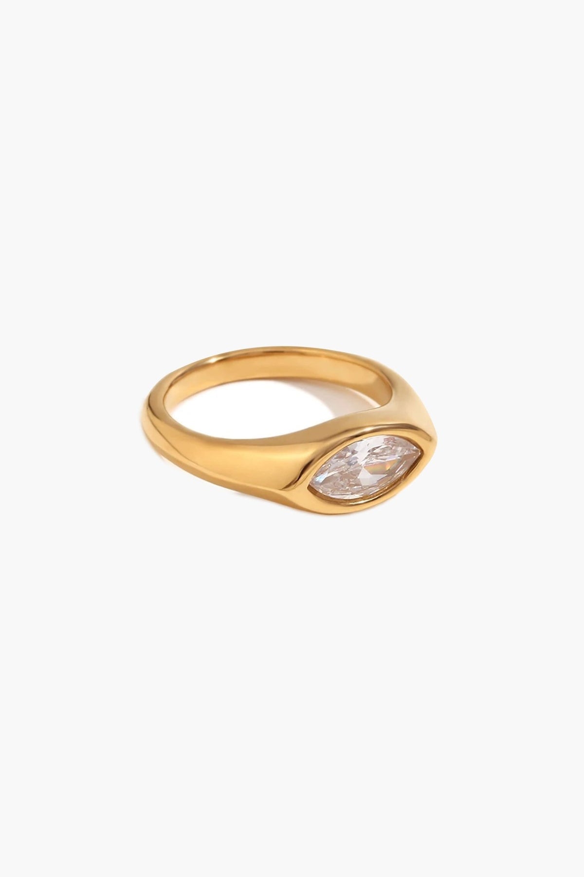 ZEYA - Aurora Ring - Colorful Horse Eye Zircon Ring in Durable Hypoallergenic Steel