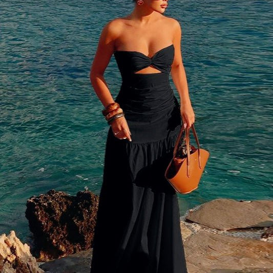 ZEYA - Camia Cut - Out Strapless Maxi Dress