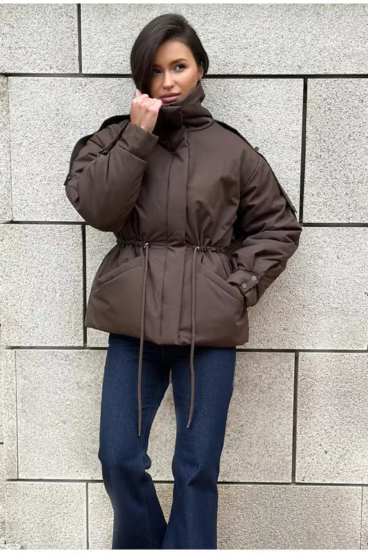 ZEYA - Carmen Oversized Drawstring Waist Puffer Jacket