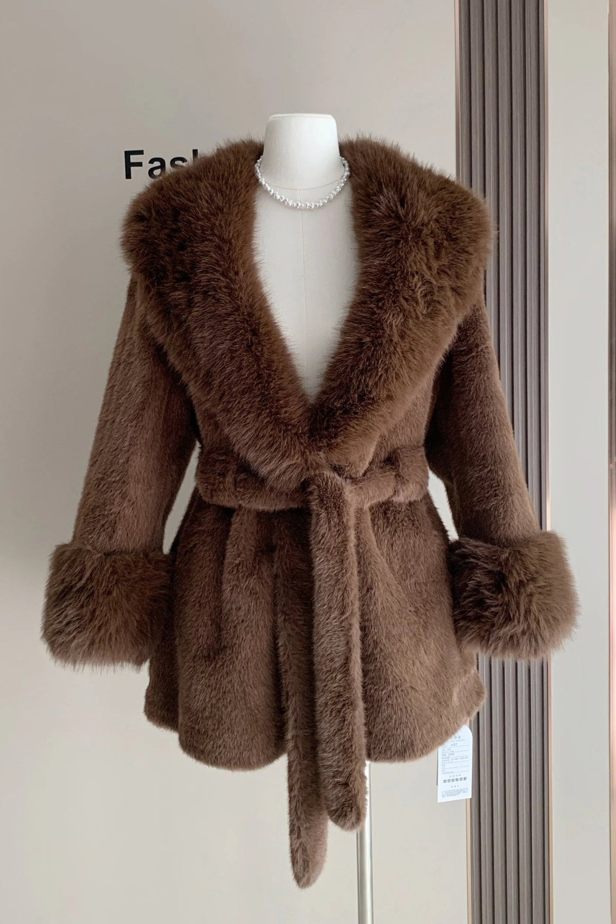 ZEYA - Carmina Faux Fur Trim Coat