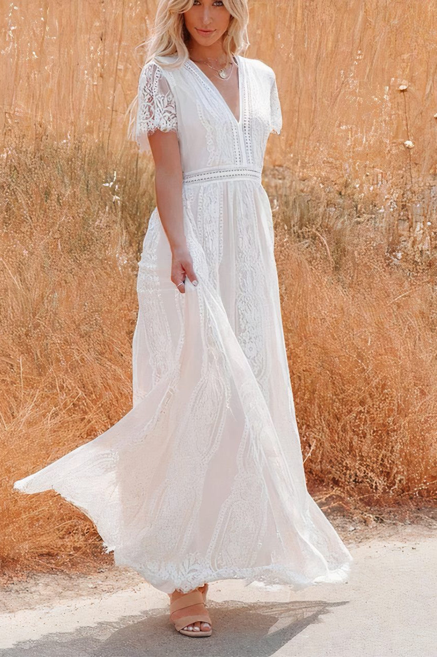 ZEYA - Celestine Bohemian Lace Maxi Dress