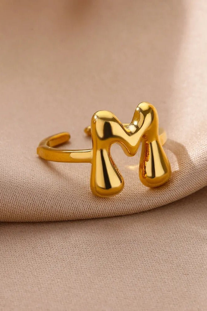 ZEYA - Cindella Adjustable Bubble Initial Ring