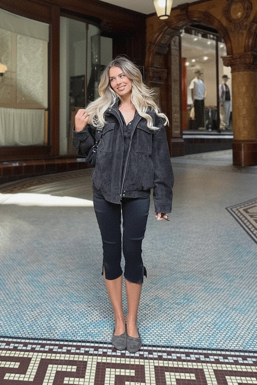 ZEYA - Elisse Suede Bomber Jacket