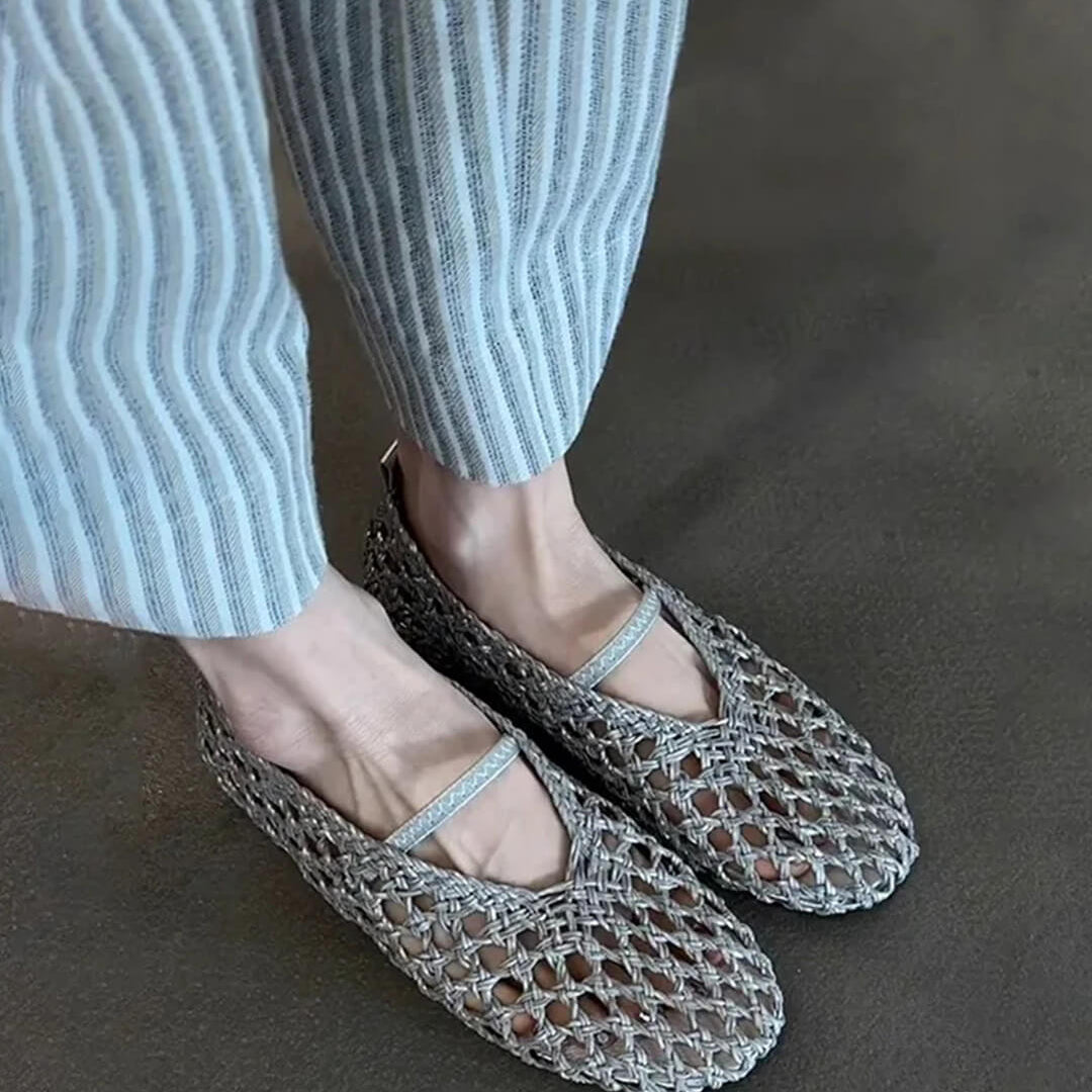 ZEYA - Ella Hollow Woven Flats
