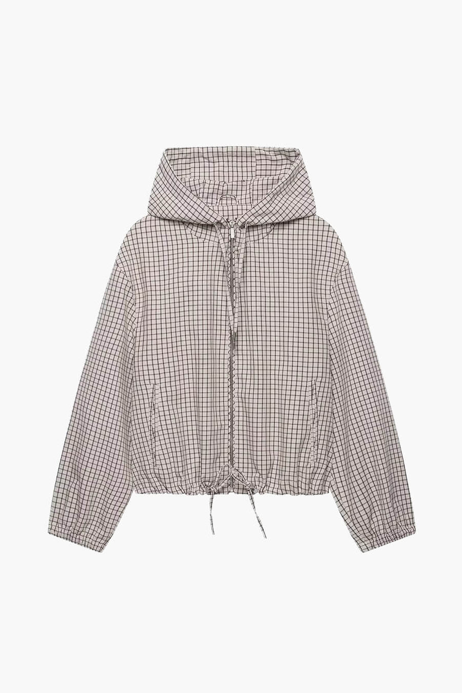 ZEYA - Ellie Plaid Cropped Hooded Jacket