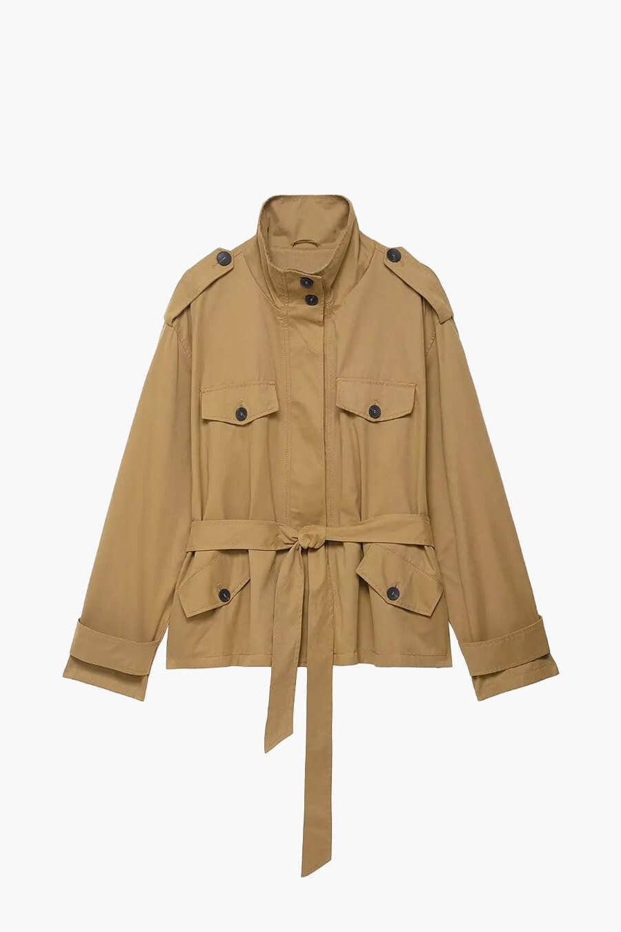 ZEYA - Emily High Collar Belted Jacket & Skort Set