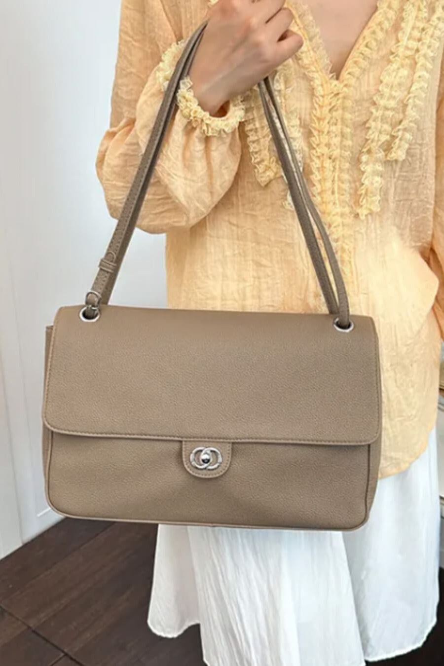 ZEYA - Emma Buckle Flap Shoulder Bag