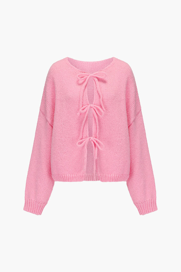 ZEYA - Emma Knit Cardigan with Bow Design