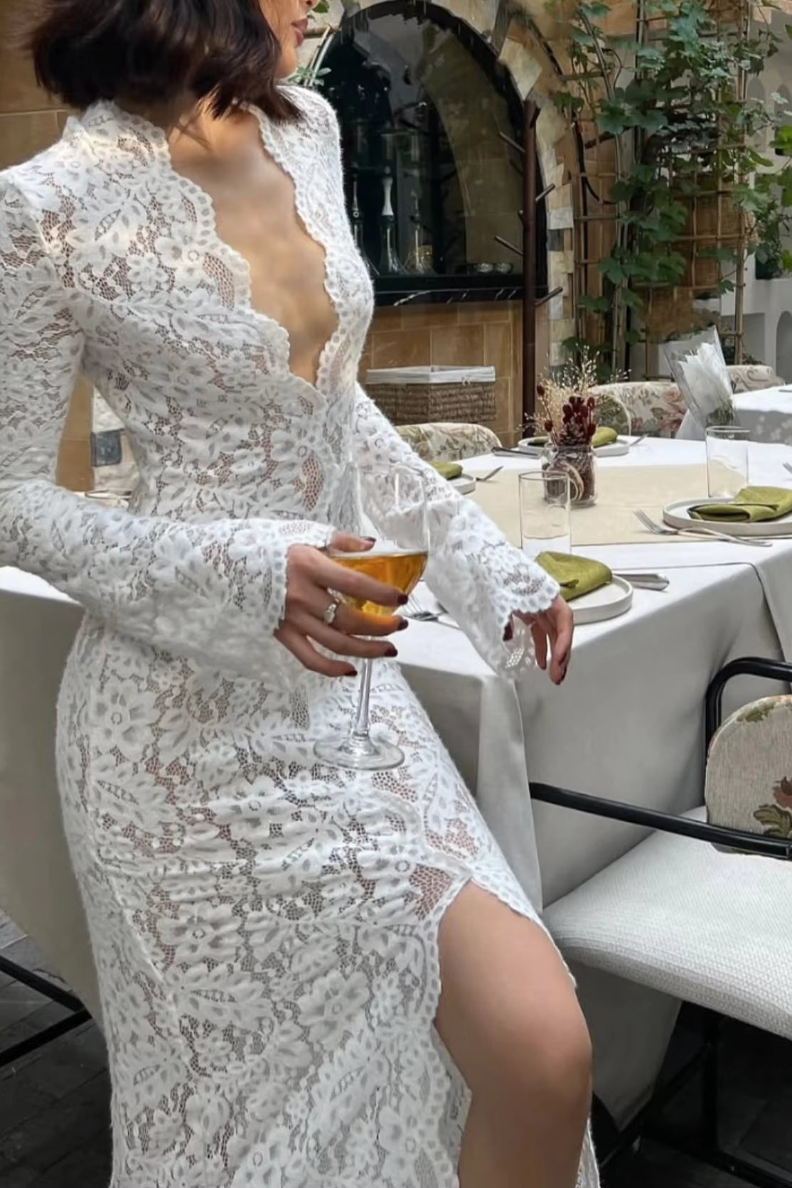 ZEYA - Florencia French Lace Tie Dress