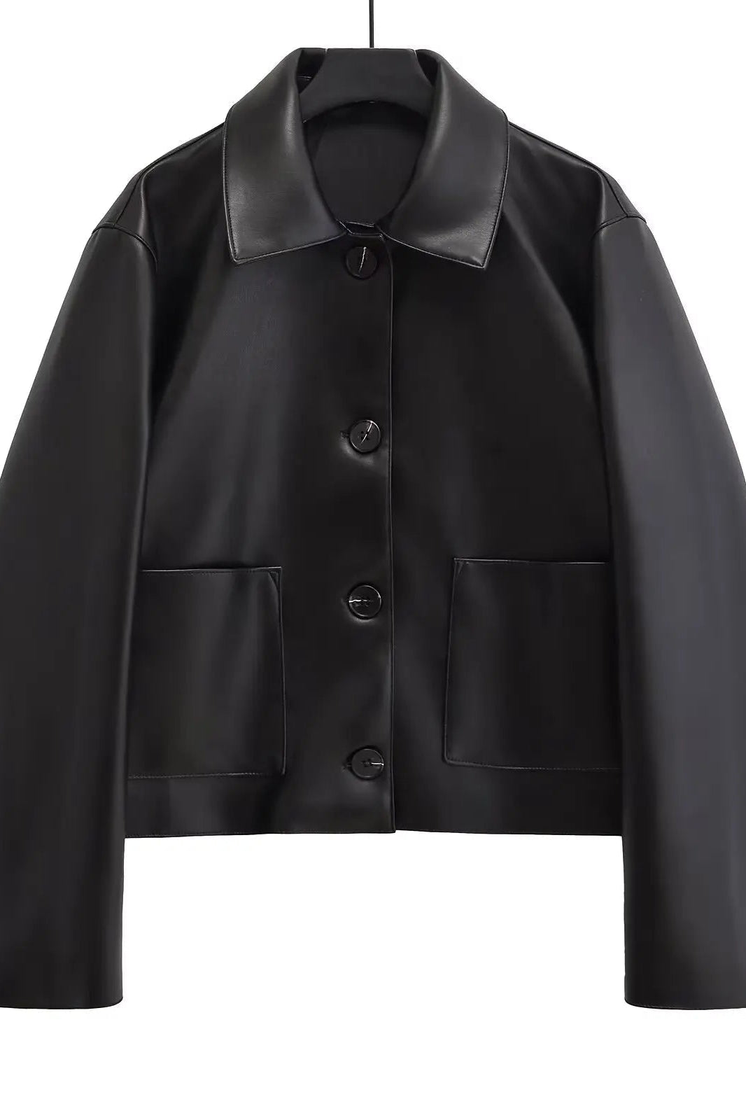 ZEYA - Gianne Cropped Faux Leather Jacket