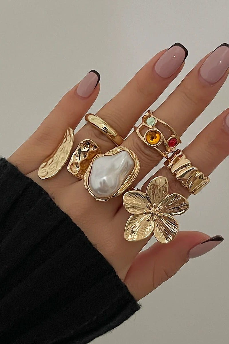 ZEYA - Gwen Adjustable Ring Set 6pcs