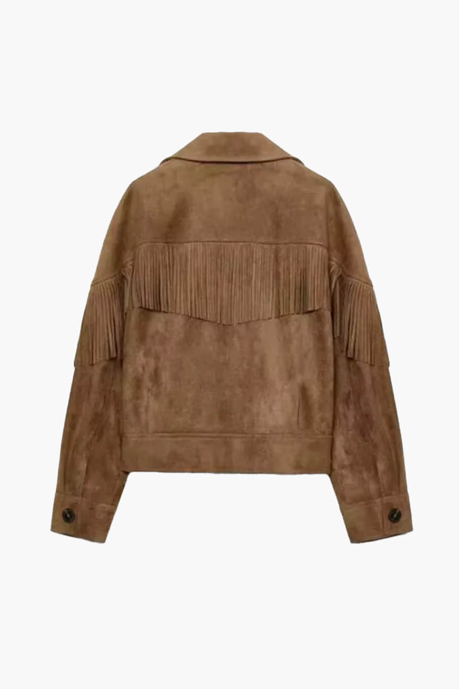 ZEYA - Helen Faux Suede Lapel Cropped Jacket
