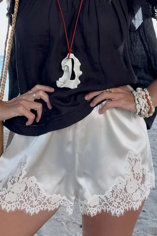 ZEYA - Jenna Satin Lace Shorts