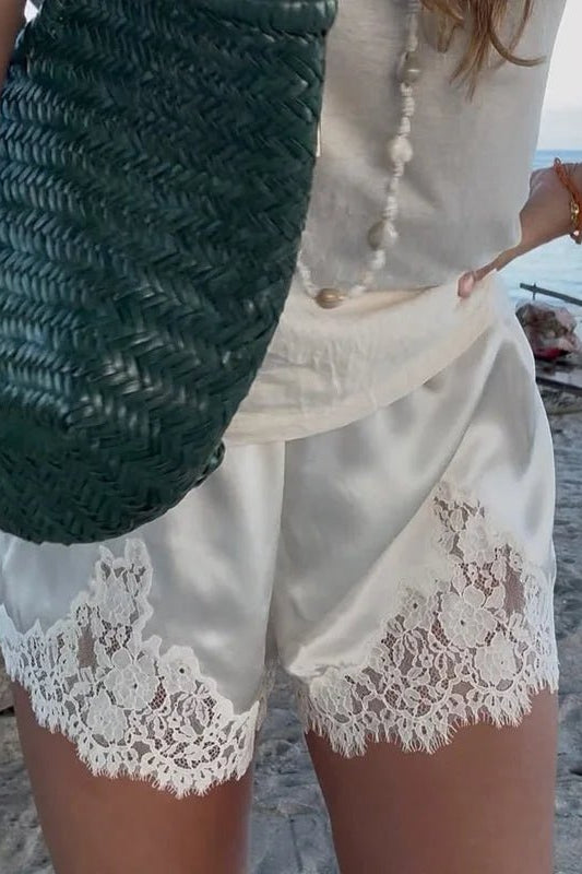 ZEYA - Jenna Satin Lace Shorts