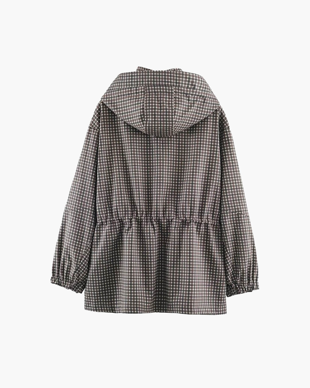 ZEYA - Jenny Plaid Hooded Windbreaker Jacket
