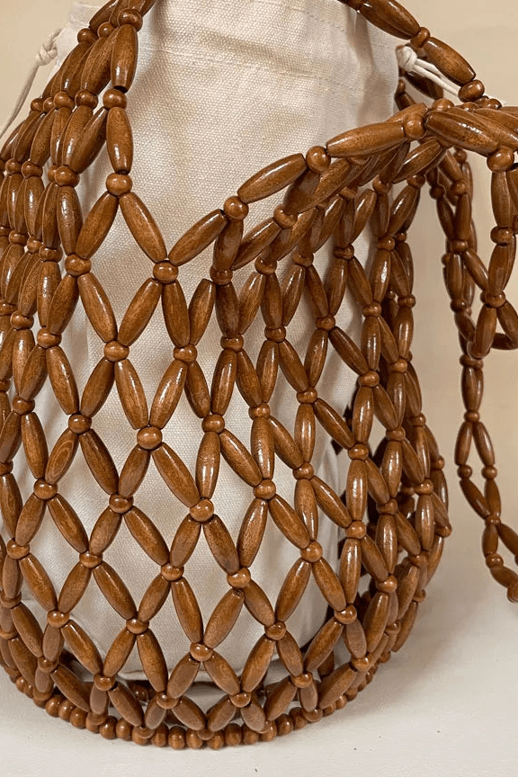ZEYA - Jessica Woven Beaded Tote Bag