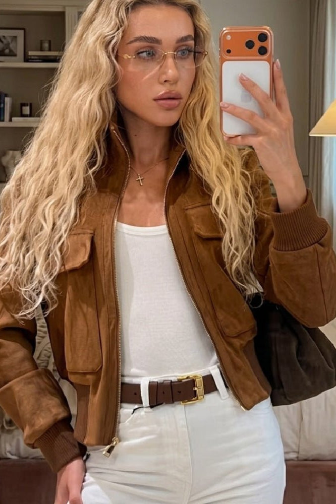 ZEYA - Joanna Cropped Bomber Jacket