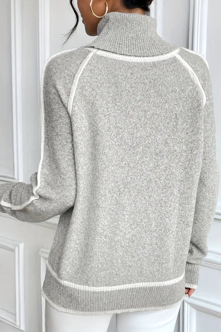 ZEYA - Jovie Contrasting Turtleneck Sweater