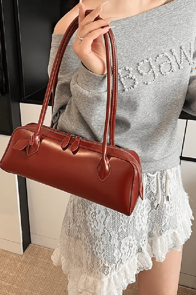 ZEYA - Julia Vintage Leather Baguette Bag