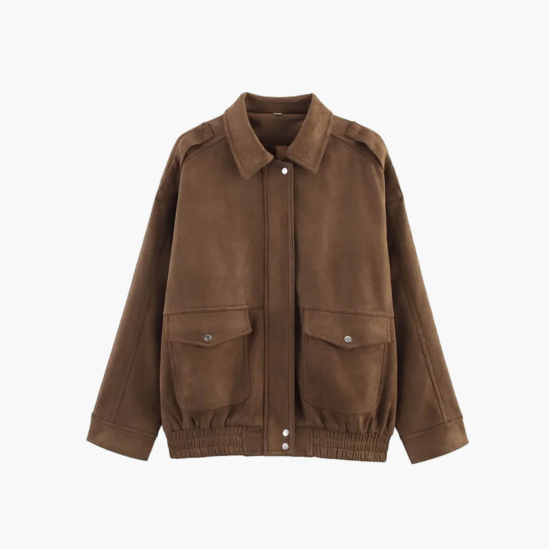 ZEYA - Kayla Suede Bomber Jacket