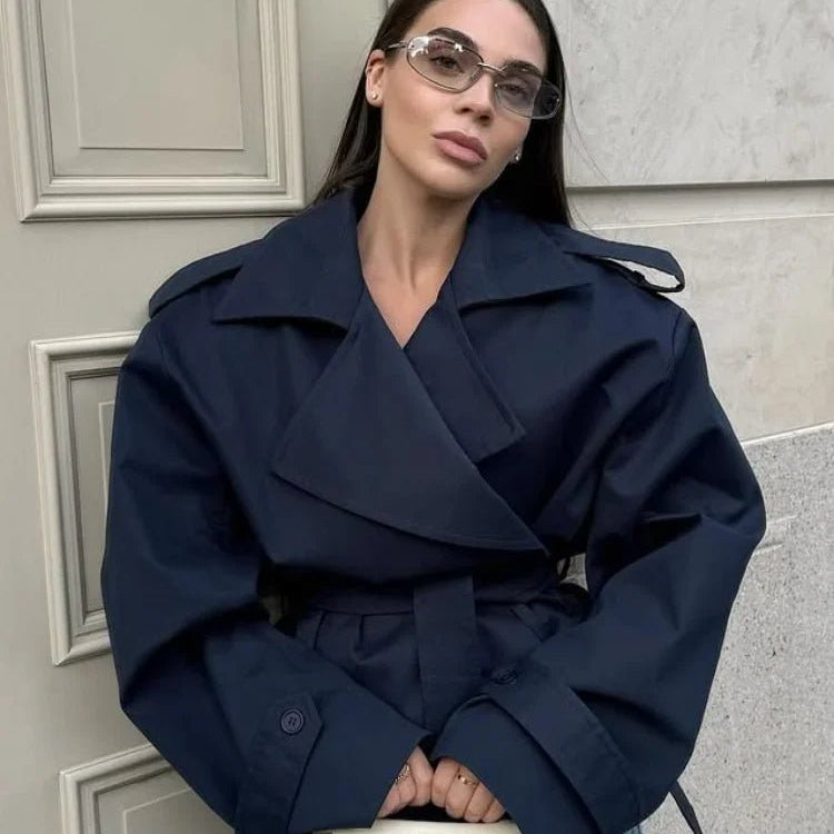 ZEYA - Kelly Belted Cropped Trench Coat