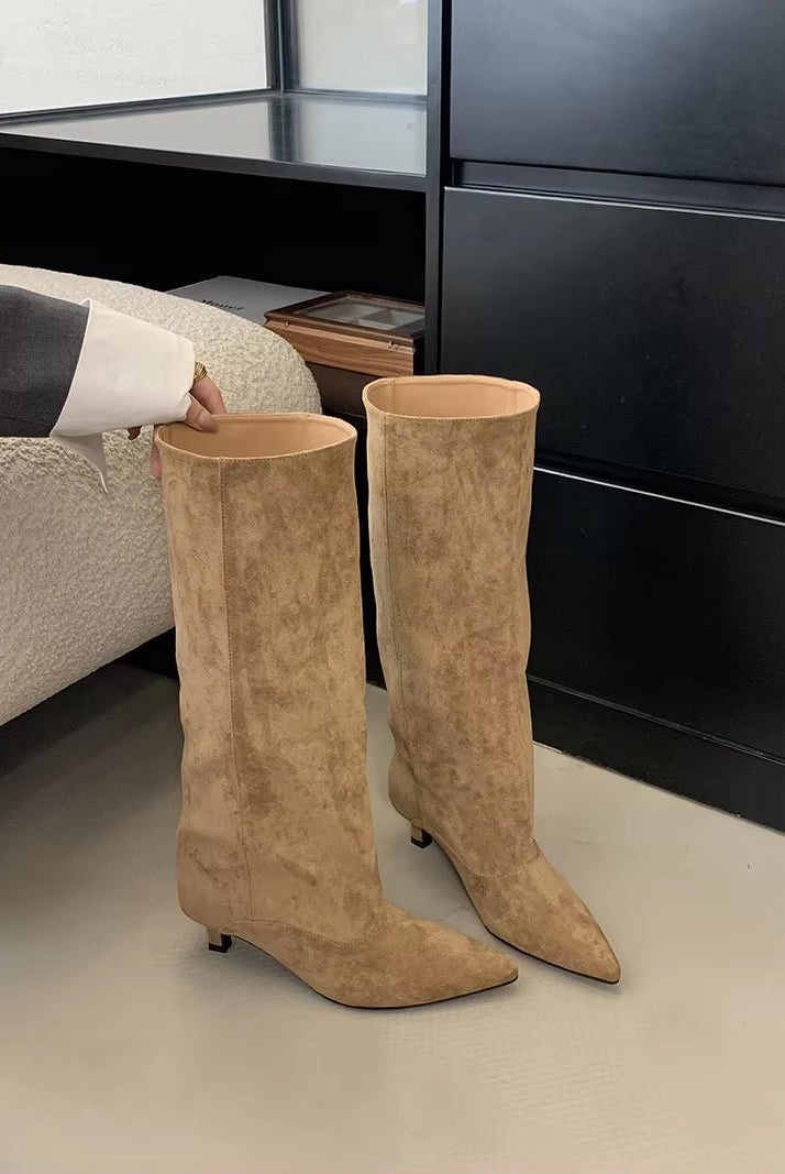 ZEYA - Kendall Knee High Suede Boots