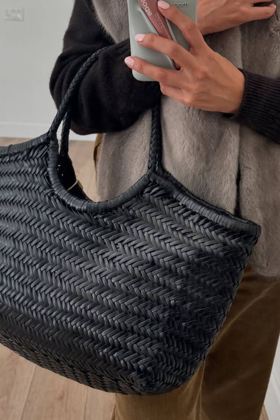 ZEYA - Leona Woven Faux Leather Bag