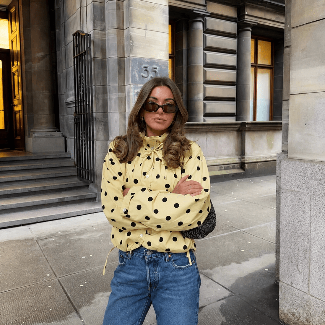 ZEYA - Linda Drawstring Polka Dot Jacket