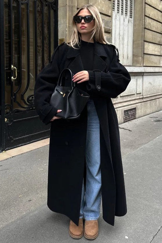ZEYA - Long black Trench Coat