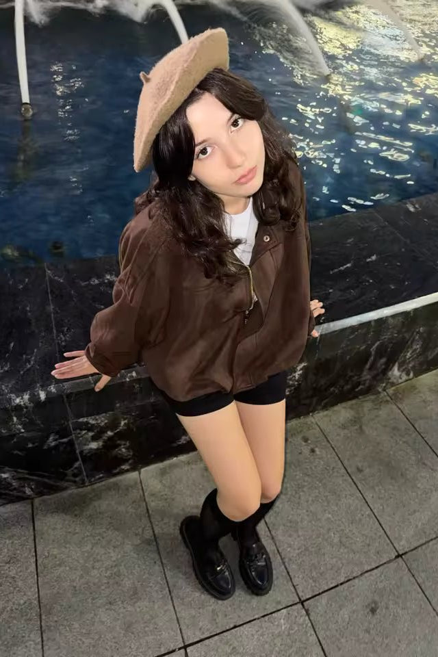 ZEYA - Lori Suede Bomber Jacket
