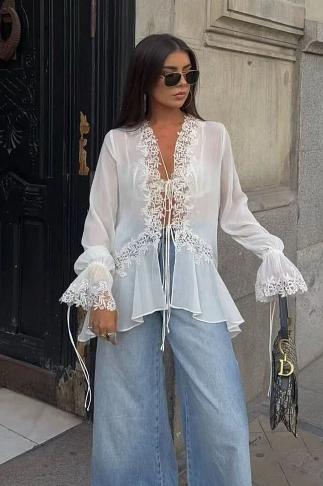 ZEYA - Maila Lace Cardigan Top