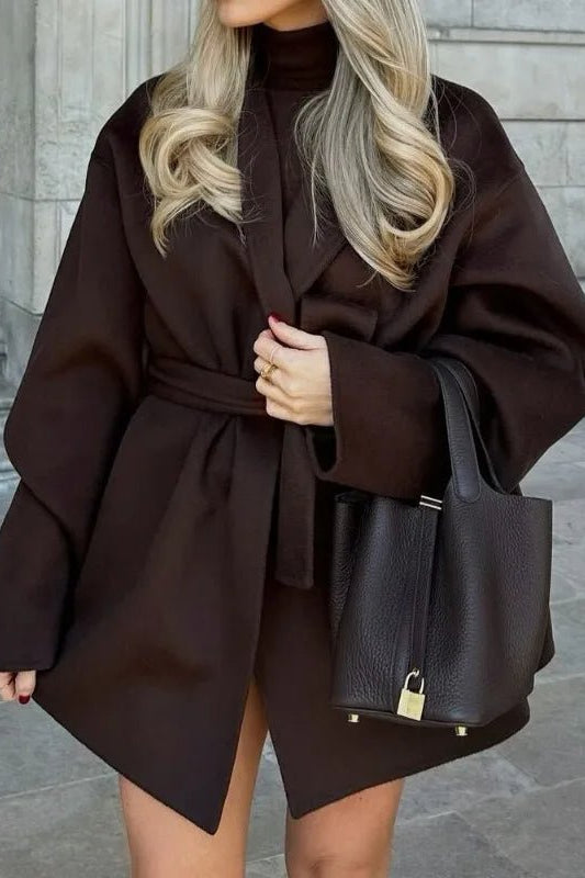 ZEYA - Mary Belted Oversized Wrap Coat