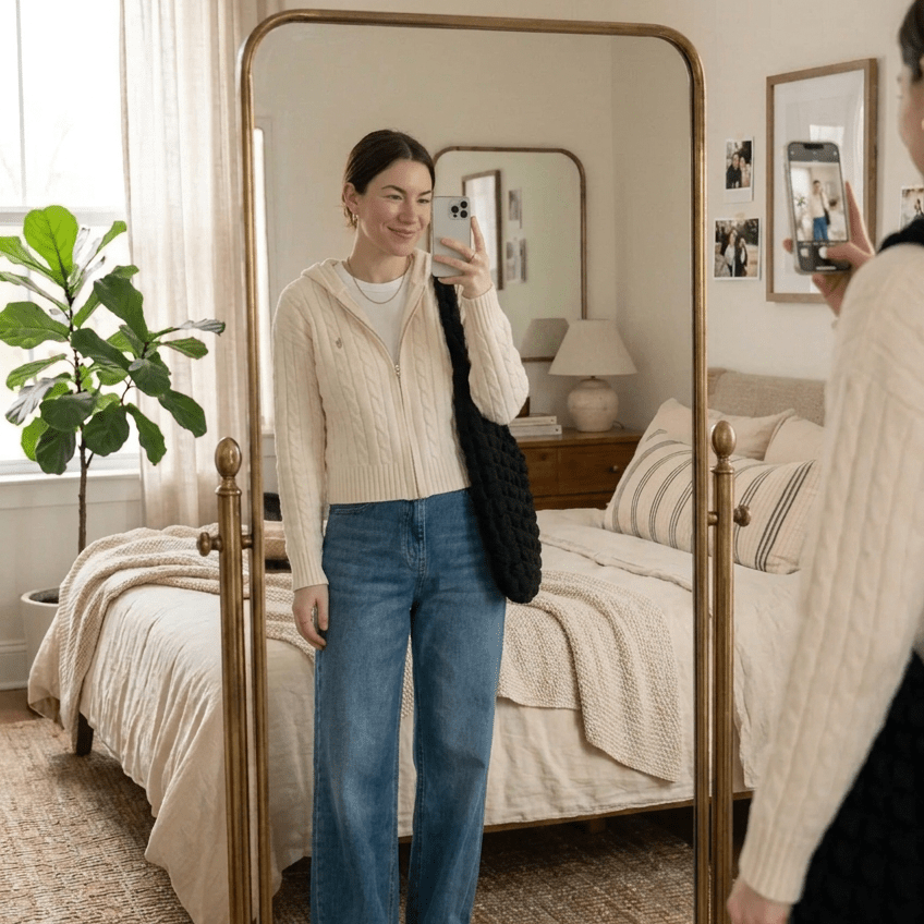 ZEYA - Melanie High Neck Zip Up Knit Cardigan