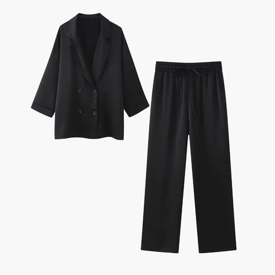 ZEYA - Monica Satin Set with Jacket & Pants
