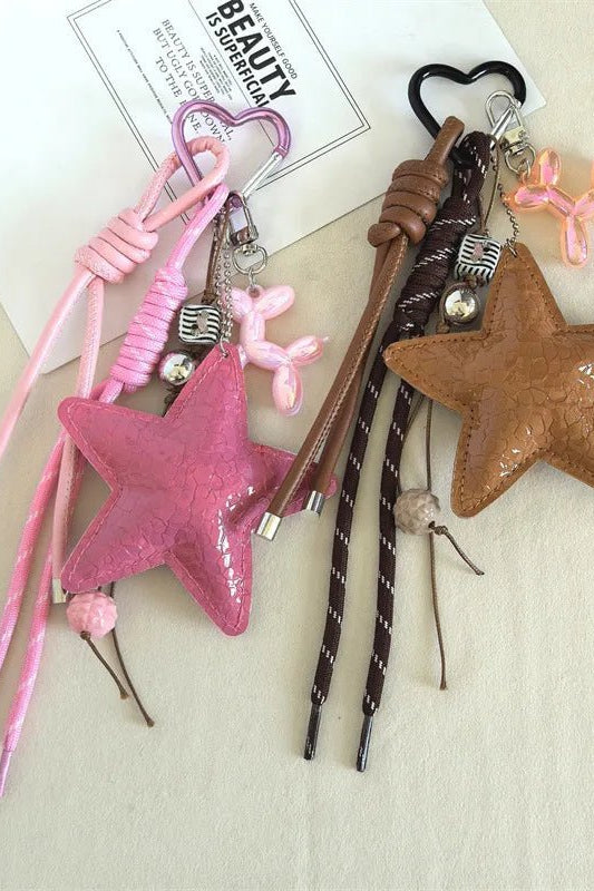 ZEYA - Nene Vegan Leather Star Keychain Pendant