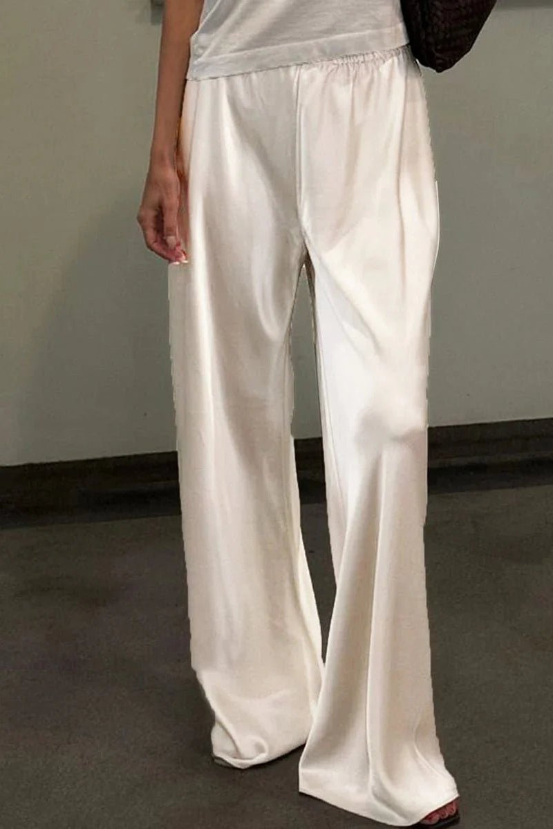 ZEYA - Nenita Wide Leg Satin Trousers