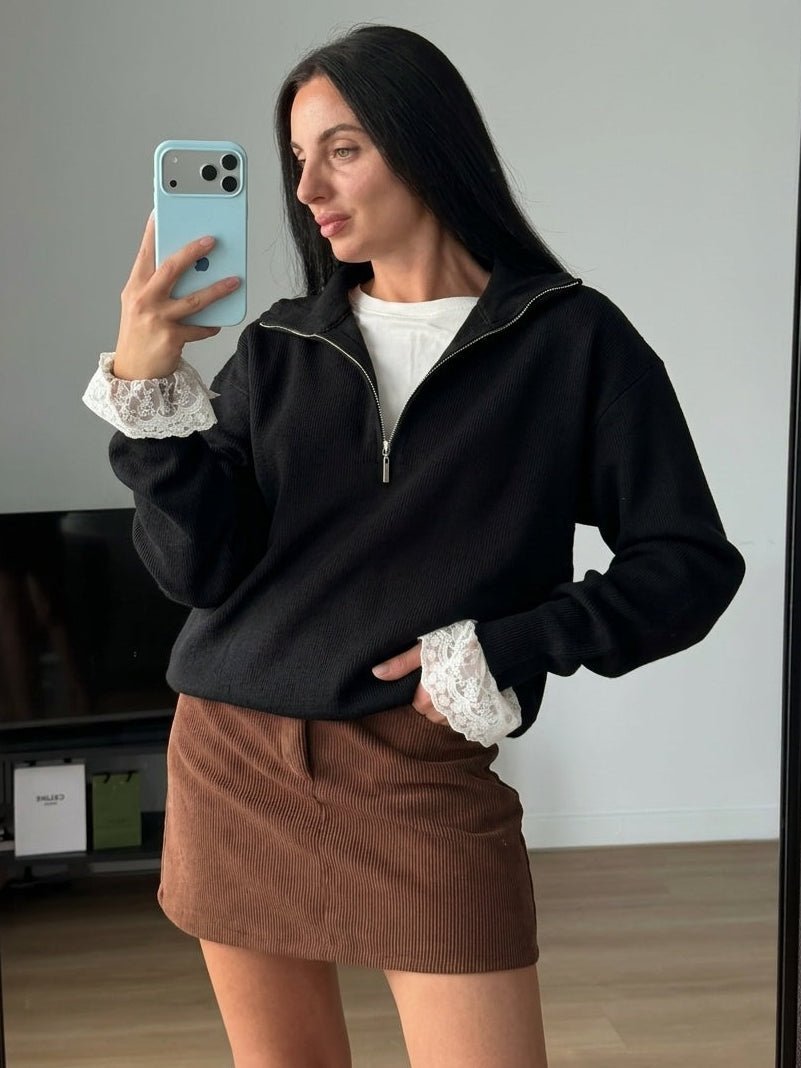 ZEYA - Sabrina Half-Zip Knit Sweater
