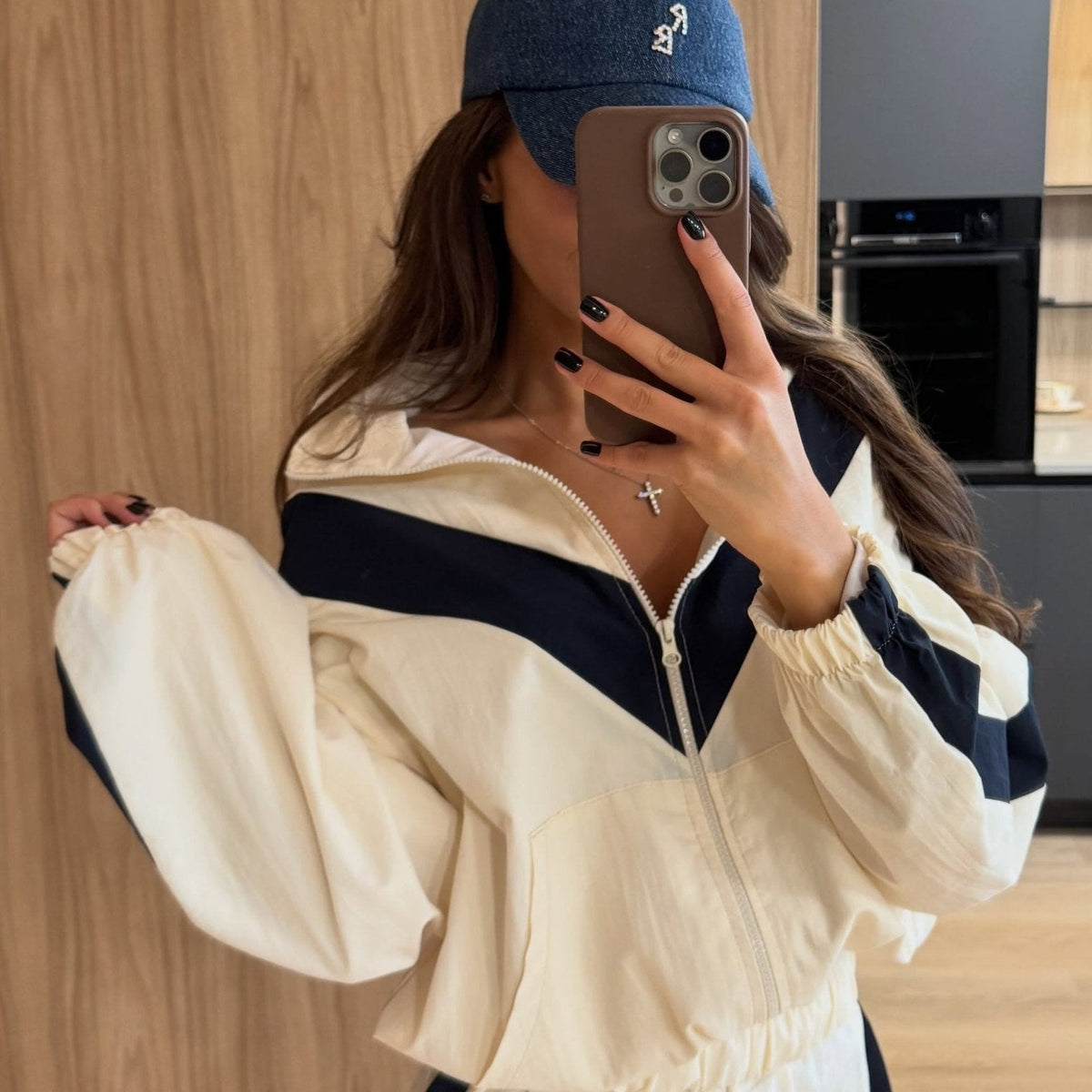 ZEYA - Sandra Chevron Windbreaker Shorts Set