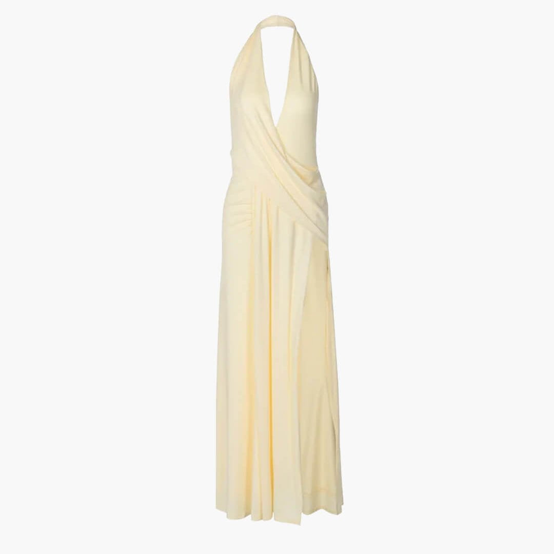 ZEYA - Sophia Deep Neck Maxi Dress