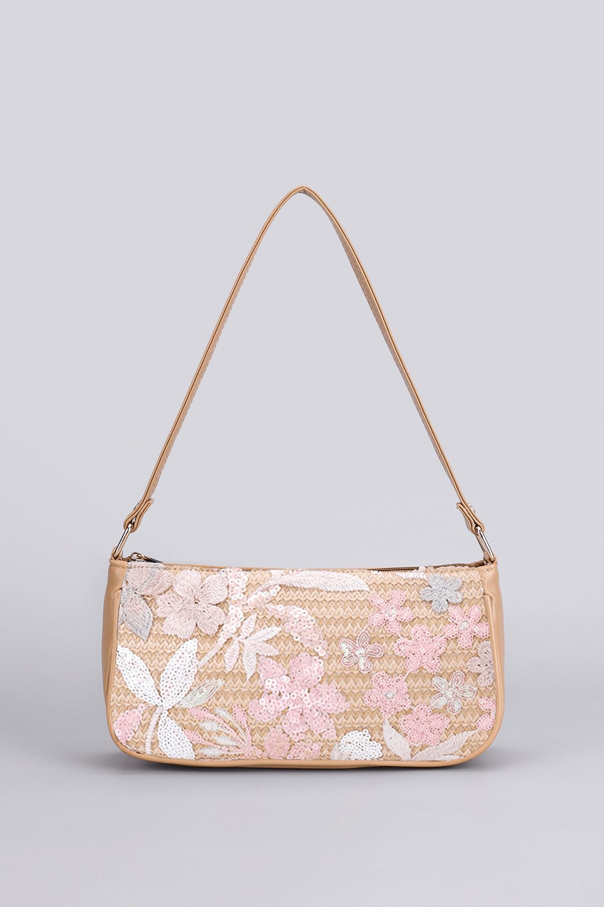 ZEYA - Sophia Embroidered Sequin Shoulder Bag