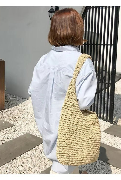 ZEYA - Svea Woven Rattan Tote Bag