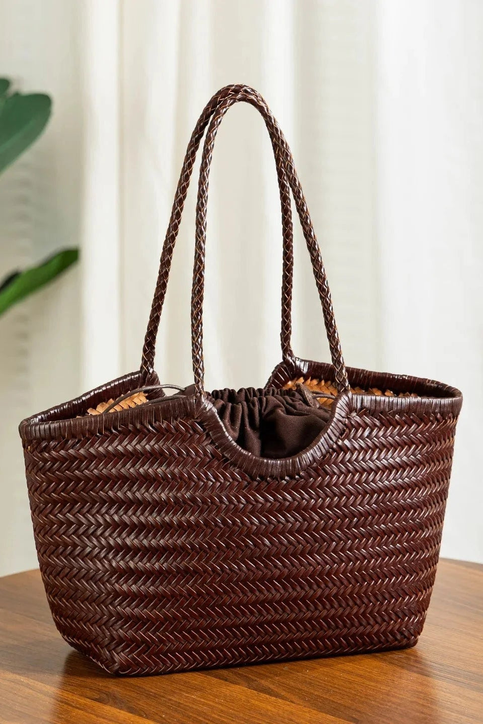 ZEYA - Tatum Handwoven Leather Tote Bag